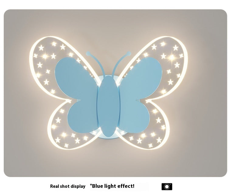 Butterfly Lamp Creative Cartoon Children Bedroom Wall Lamp PearlNestDecor.com