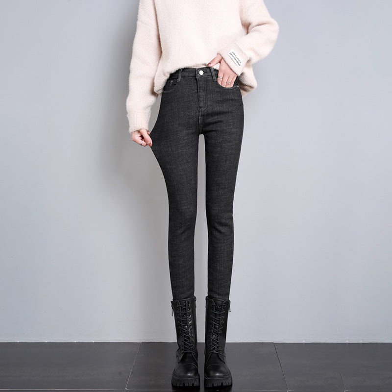 Fleece-Lined Skinny Pants NorixaFashion.com