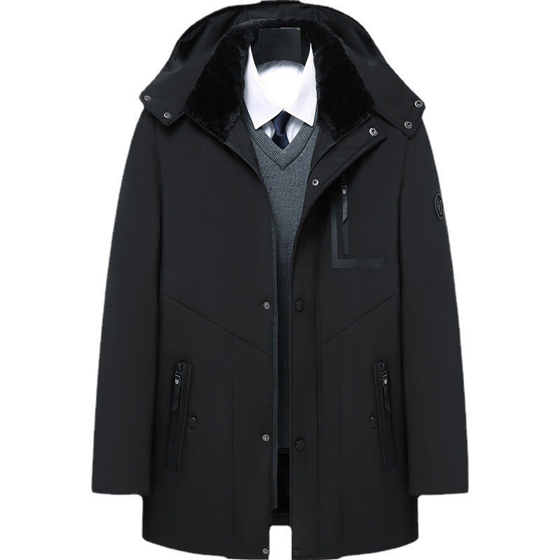 Men's Coat Winter Thick Cotton Clothing Removable Hat Best YouTube Store