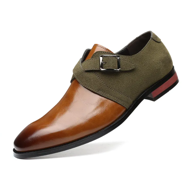 Men's Color-Blocked Leather Shoes Best YouTube Store