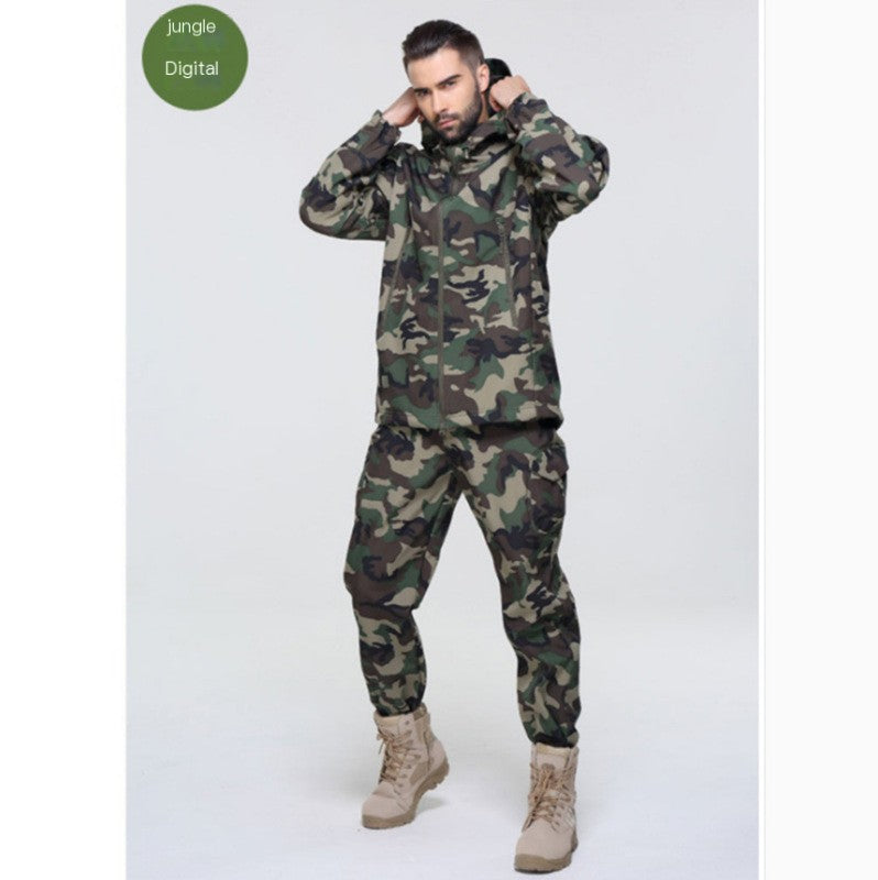 Men's Waterproof Camouflage Fishing Jacket and Pants Set Pi-Mart
