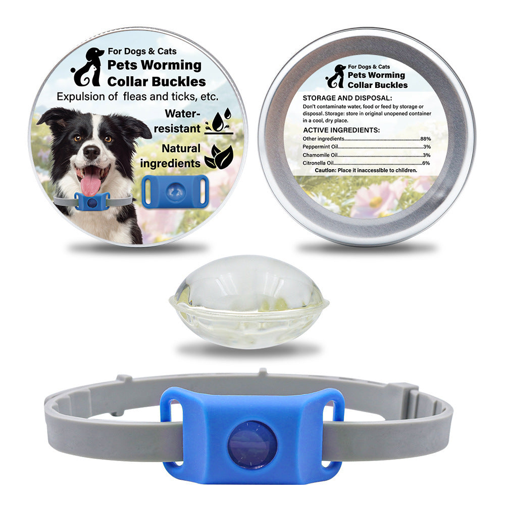 Pet Insect Repellent Button Collar Capsule Suit Pets Fashion