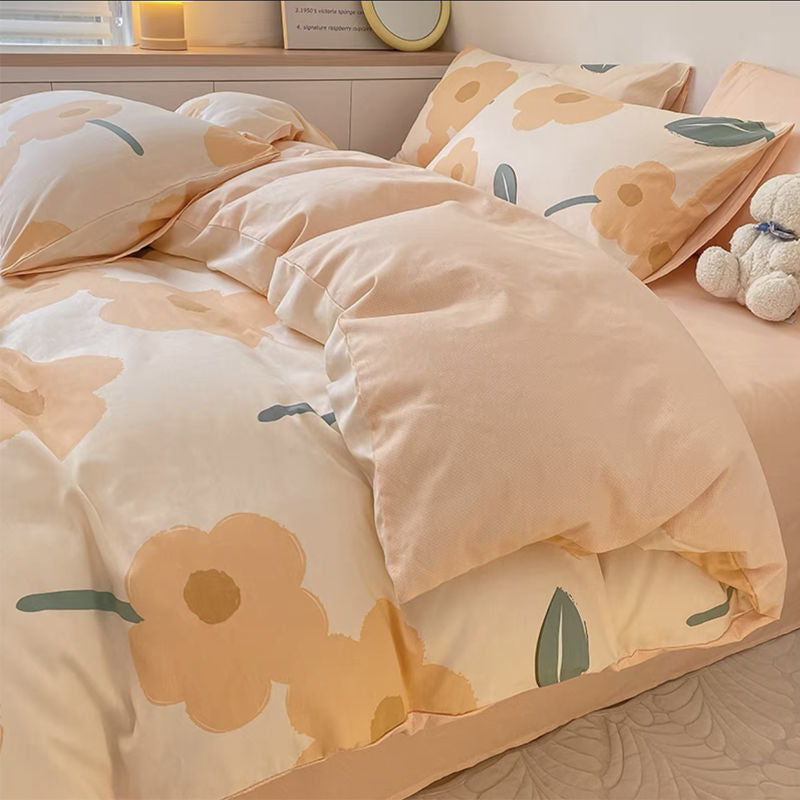 Washed Cotton Four-piece Bedding Set