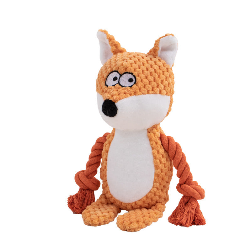 Pet Plush Sound Cotton Rope Toys Interactive Tug Of War Training Item Creative Dog Toy Pet Training Dog Supplies LadyShow.Store