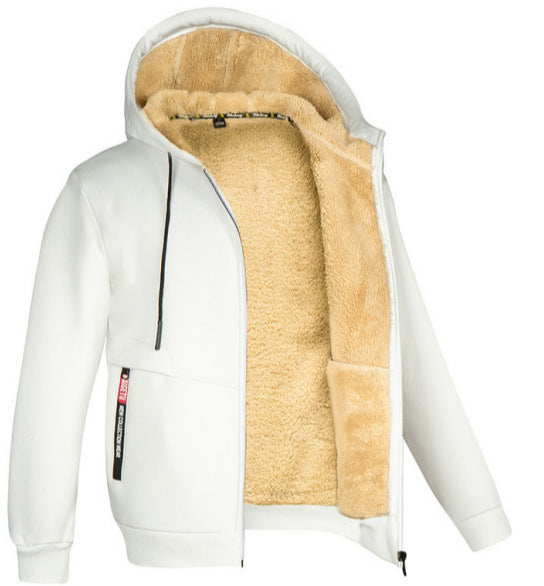 Lamb Fleece Thickened Sports Casual Thickened Hooded Jacket Best YouTube Store