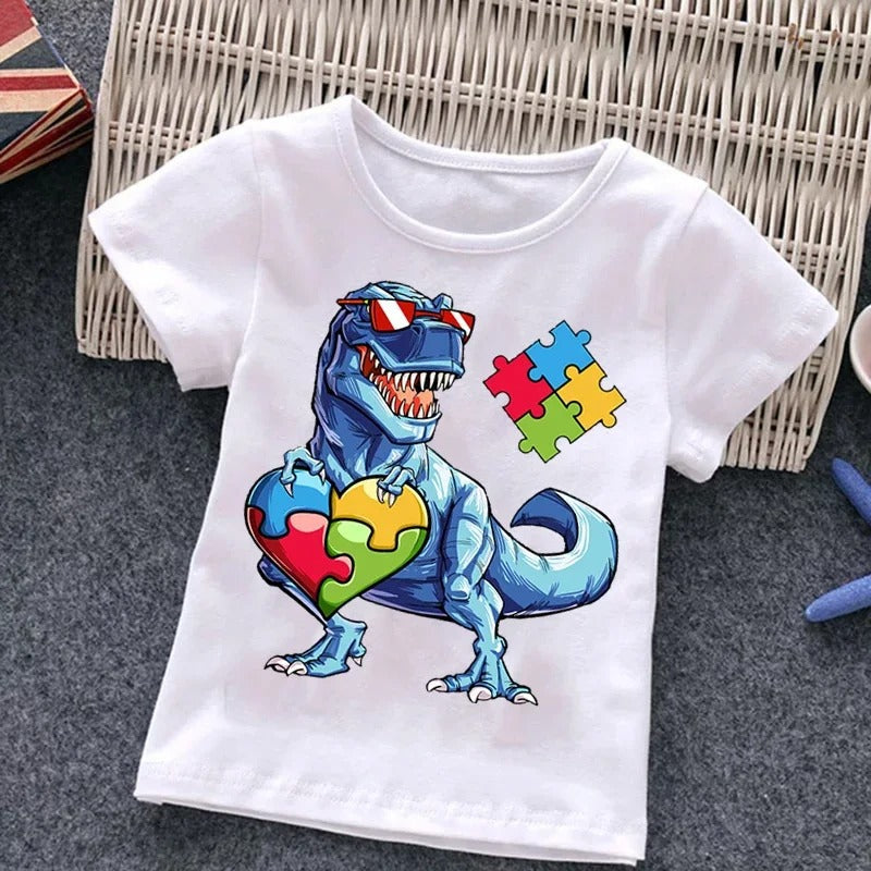 Boys With Autism T-shirt Puzzle Top Best YouTube Store