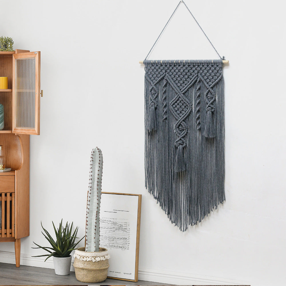 Nordic Wind Cotton Rope Woven Tapestry Home Decor Wall Hanging PearlNestDecor.com