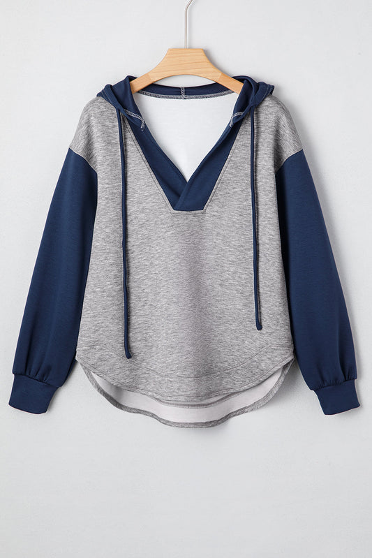 Zariyah Block Patchwork Drawstring Hoodie LuxuryLifeWay Online Store