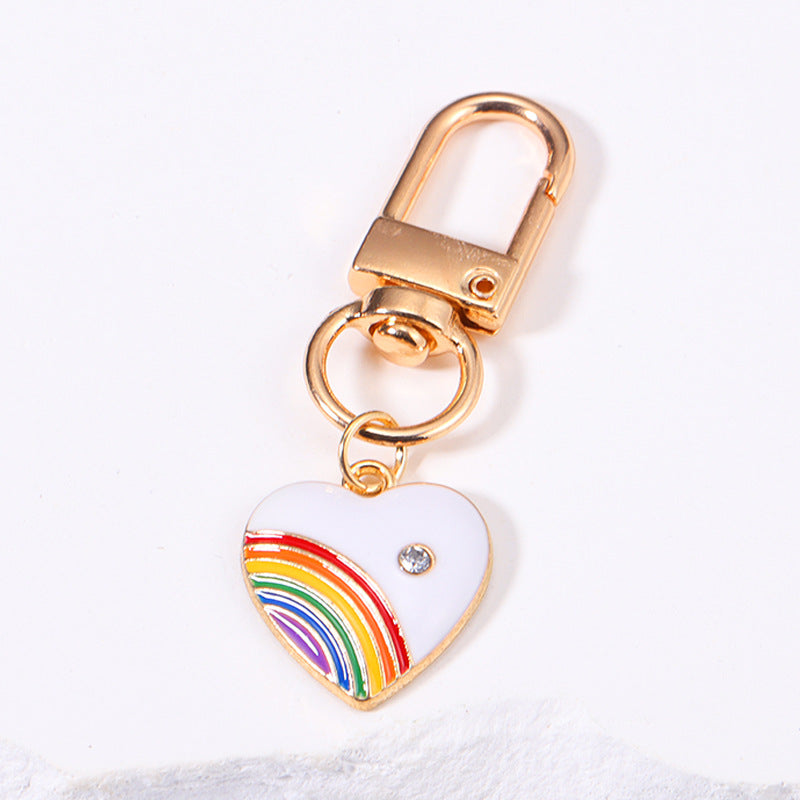 Rainbow Love Metal Keychains Handbag Ornaments LadyShow.Store