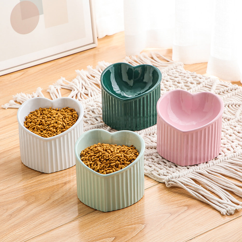Pet Ceramic Bowl With Inclined Mouth Practical Durable Daily Indoor Pet Products Pets Fashion