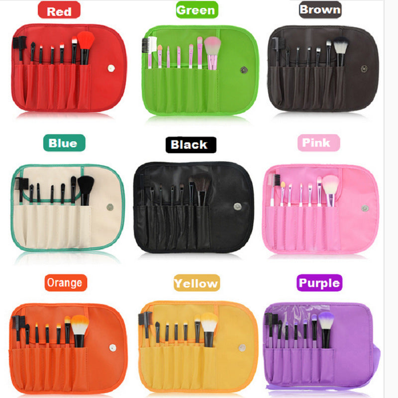 7-Piece Makeup Brush Set with Premium Brush Bag LadyShow.Store
