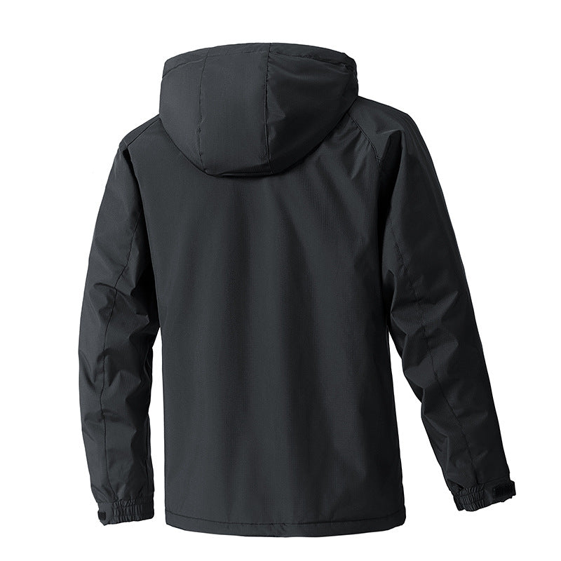 Amazon Jacket Men's Spring And Autumn Outdoor Casual Hooded Jacket Mountaineering Jacket Workwear 2026 Spring Style NorixaFashion.com