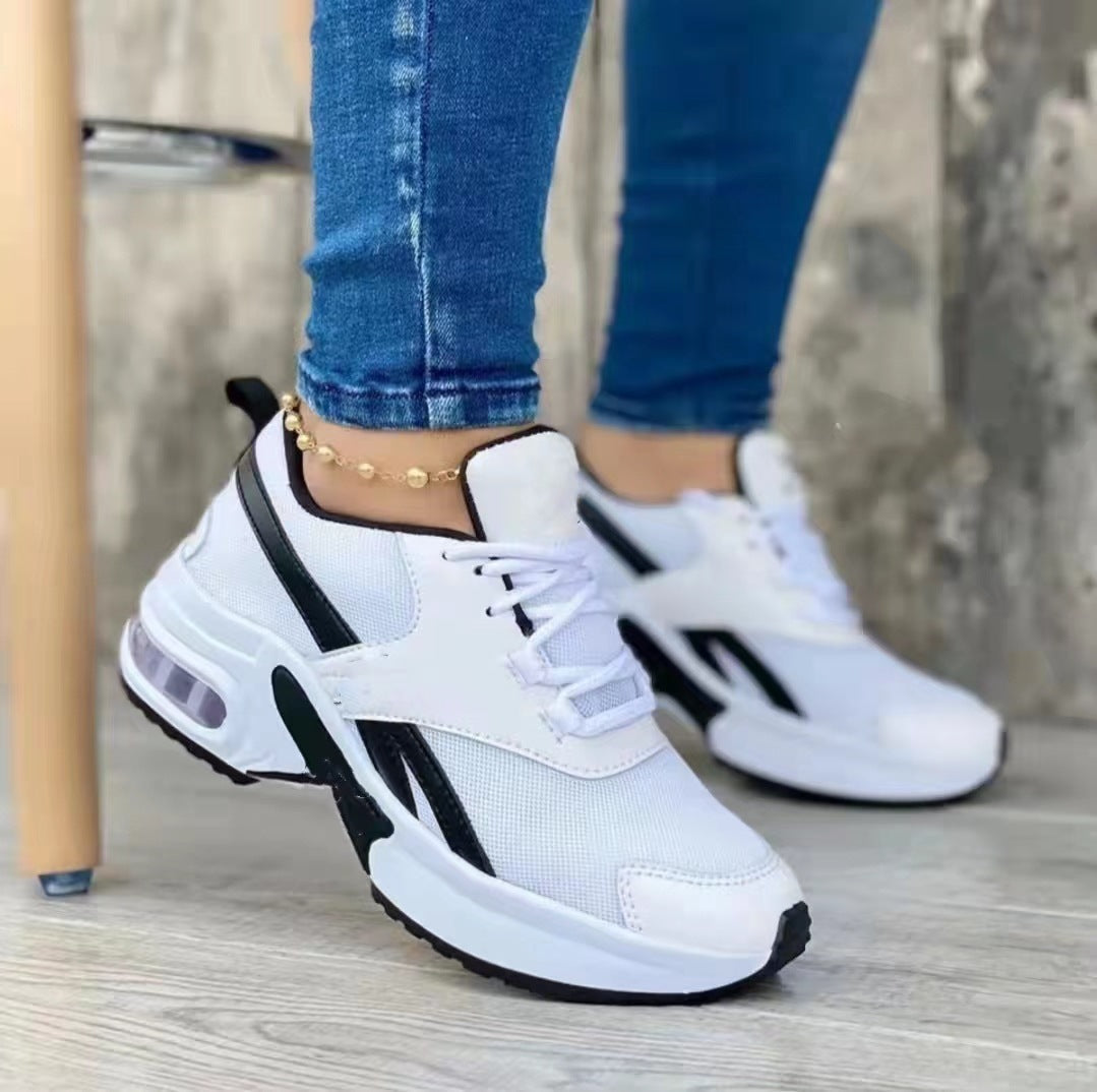 Fashion Round Toe Mid Heel Lace Up Shoes LadyShow.Store
