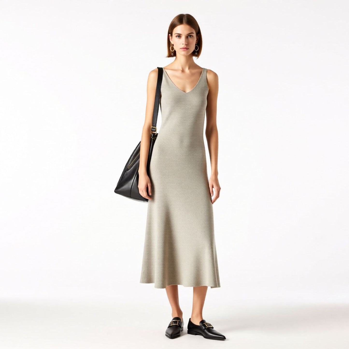 Sleeveless Knitted Vest Dress For Women NorixaFashion.com