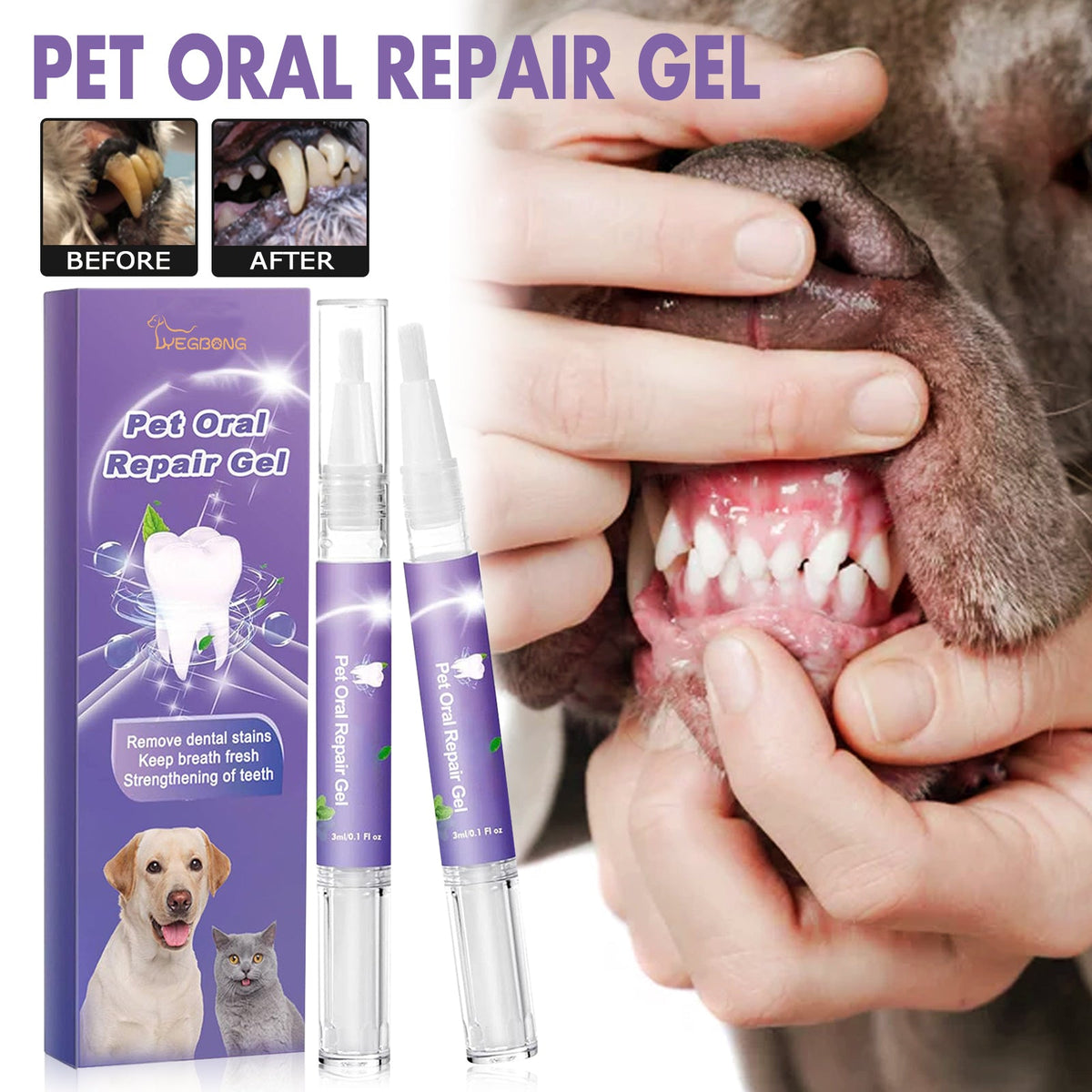 Pet Oral Repair Gel Care Cleaner Pets Fashion