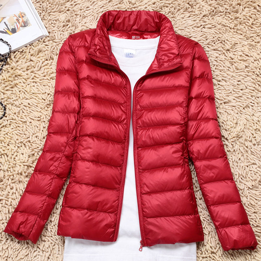Women's Lightweight Short Stand Collar Down Jacket CJD