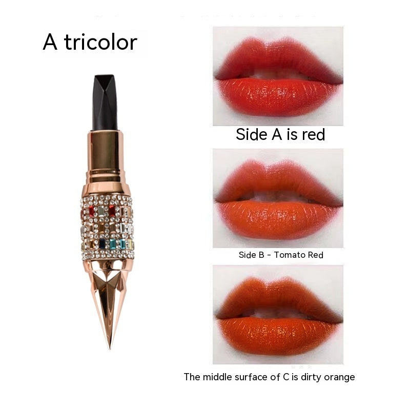 Queen Truncheon Three-color Lipstick Matte Finish Moisturizing Lipstick LadyShow.Store