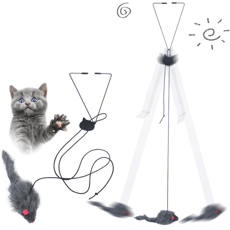 Pet Telescopic Hanging Door Small Mouse Pets Cat Toy Pets Fashion