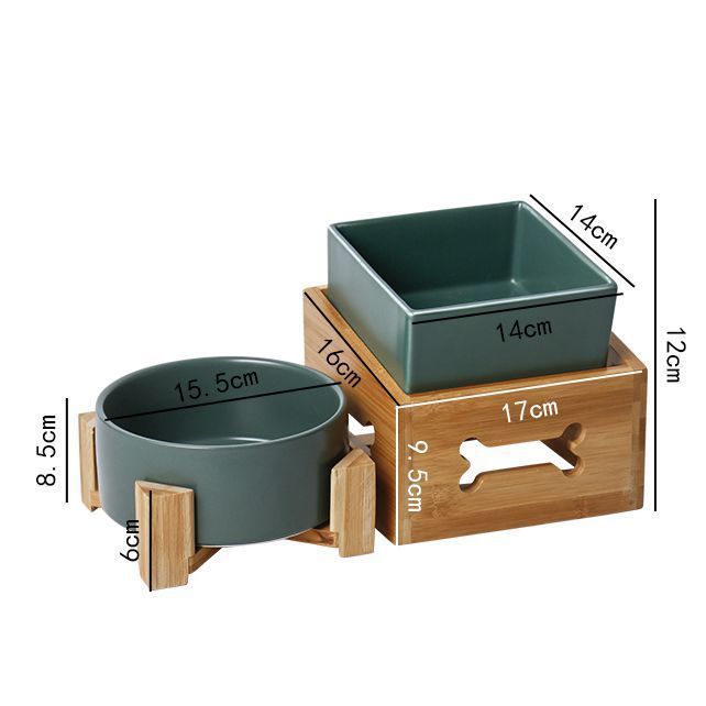 Large Capacity High Stand Ceramic Pet Bowl Pets Fashion