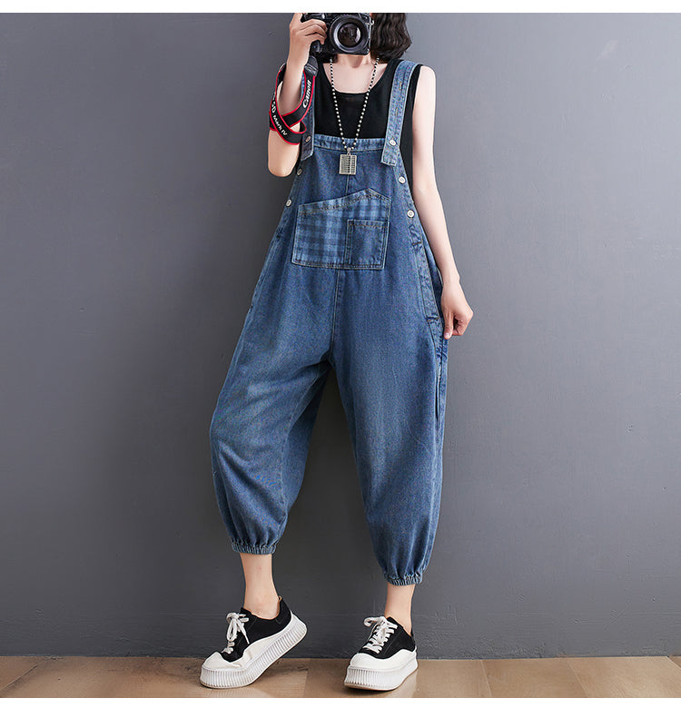 Elegant Women's Summer Loose Wide Leg Denim Pants Pi-Mart