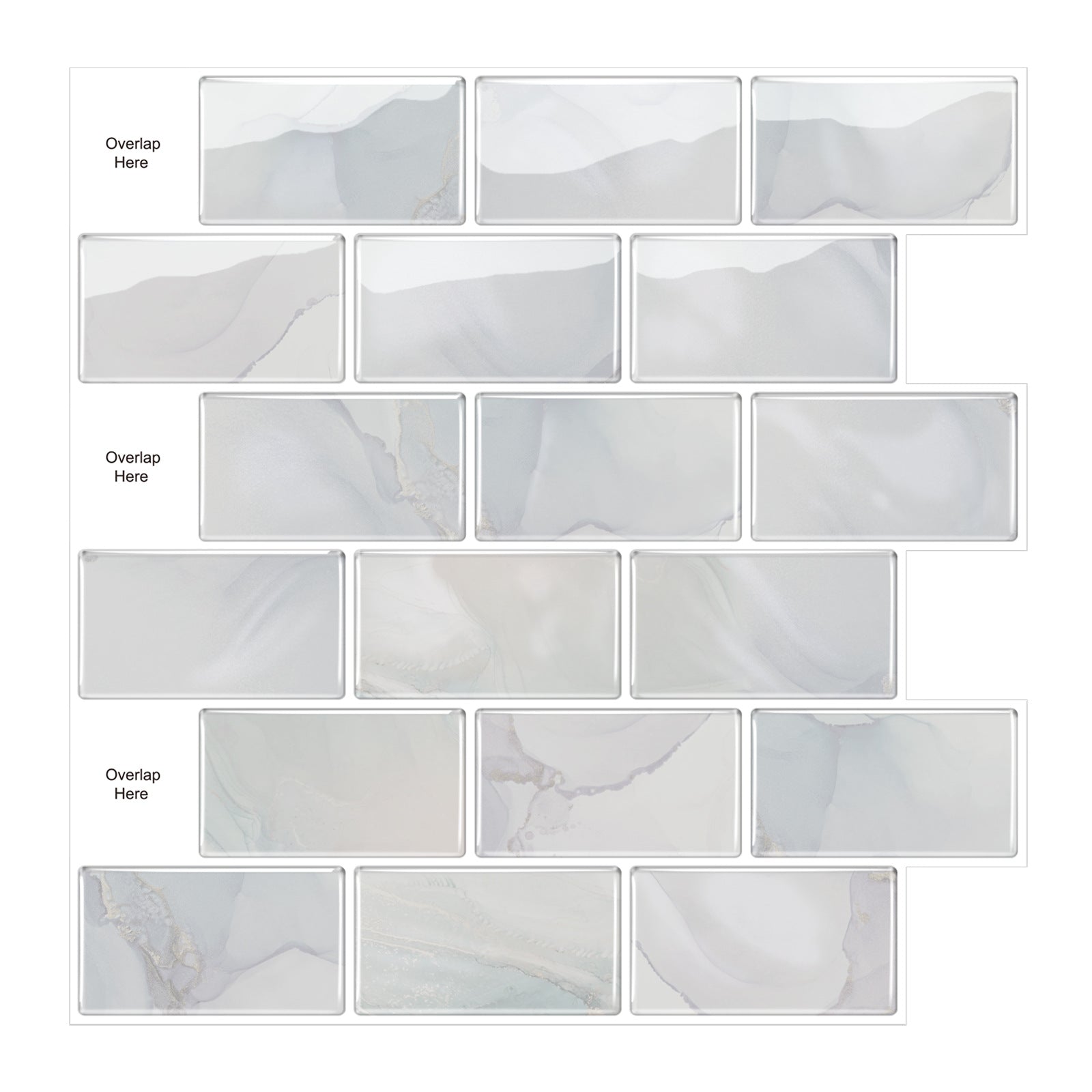 3D Self-adhesive Crystal Epoxy Wall Stickers For Kitchen Decor PearlNestDecor.com