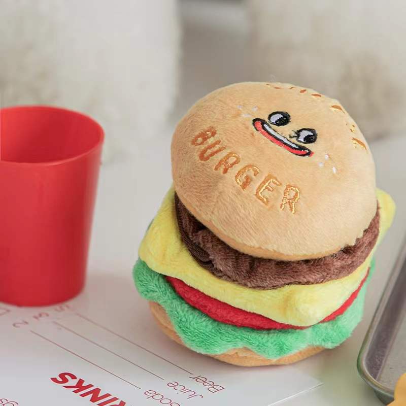 Hamburger Toy Pet Sniffing Soothing Sound Paper Decompression Pets Fashion