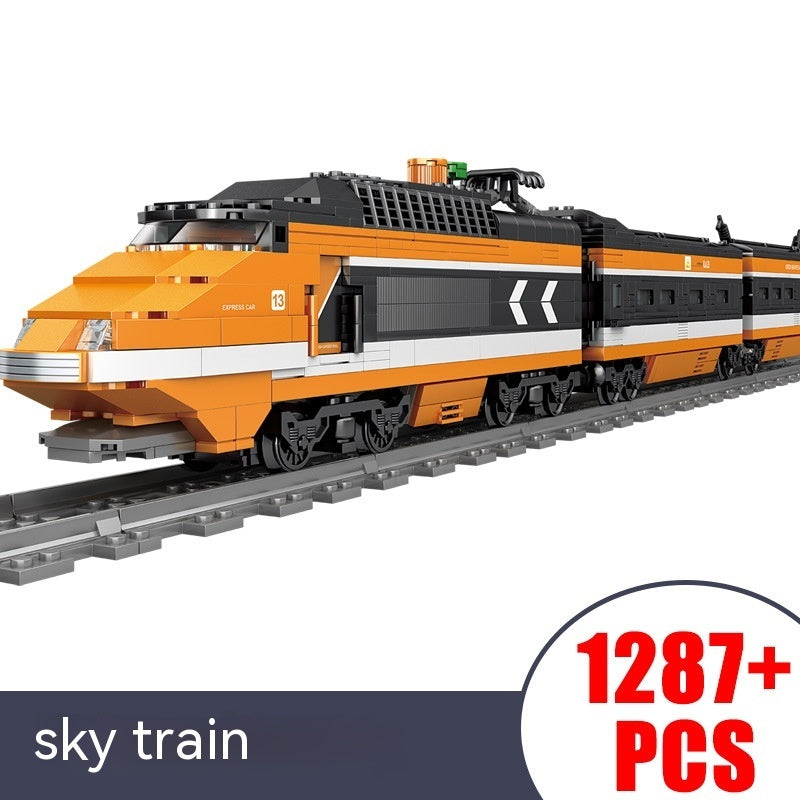Electric Rail Train Model Children Education Small Particles Assembled Building Block Toys LuxuryLifeWay Online Store