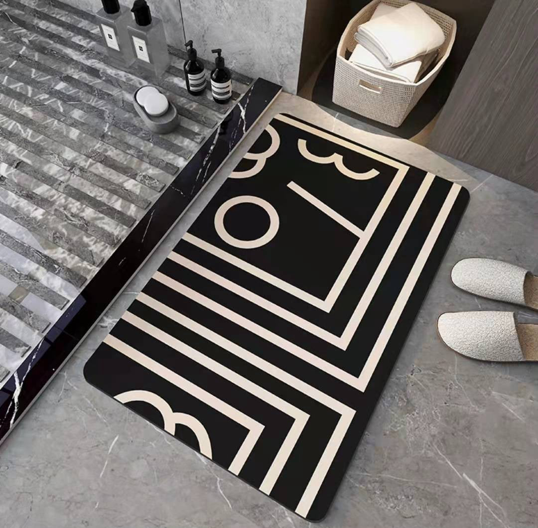 Soft Diatom Mud Floor Mat Bathroom Absorbent Non-slip