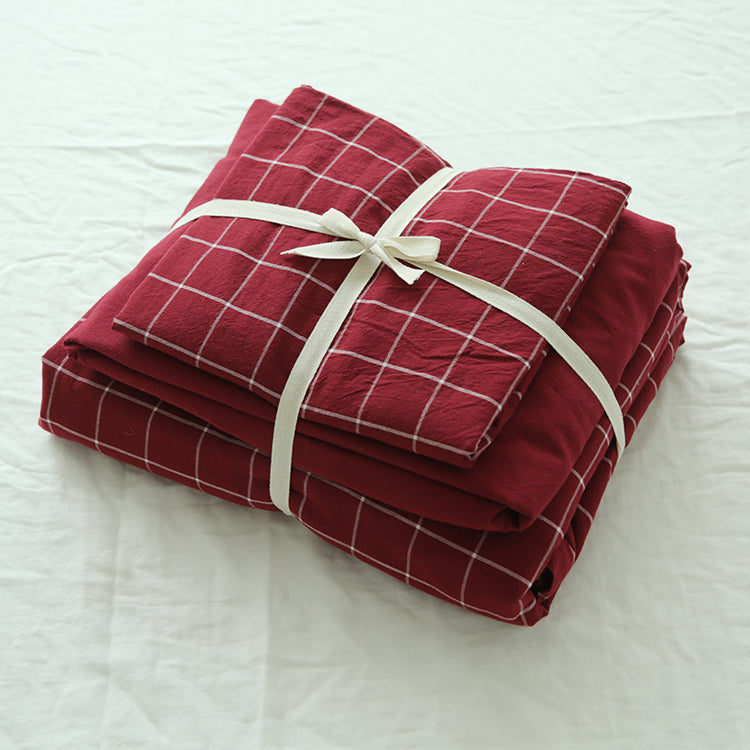 Washed Cotton Four-piece Duvet Cover Bedding CJD2