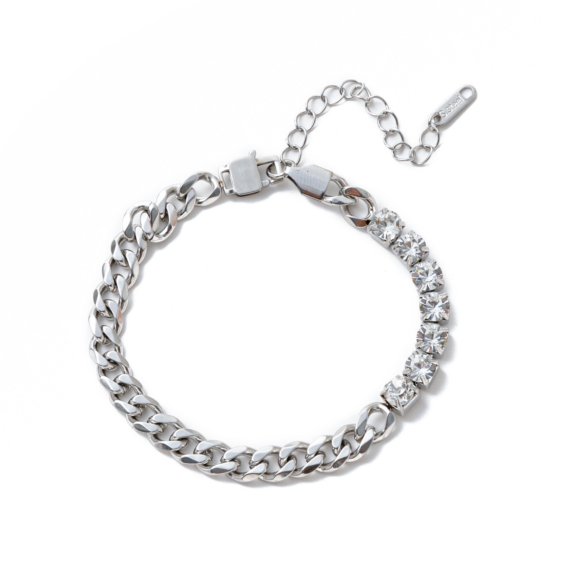 Electroplating Gold Hip-hop Titanium Steel Bracelet Necklace Color Protection LadyShow.Store