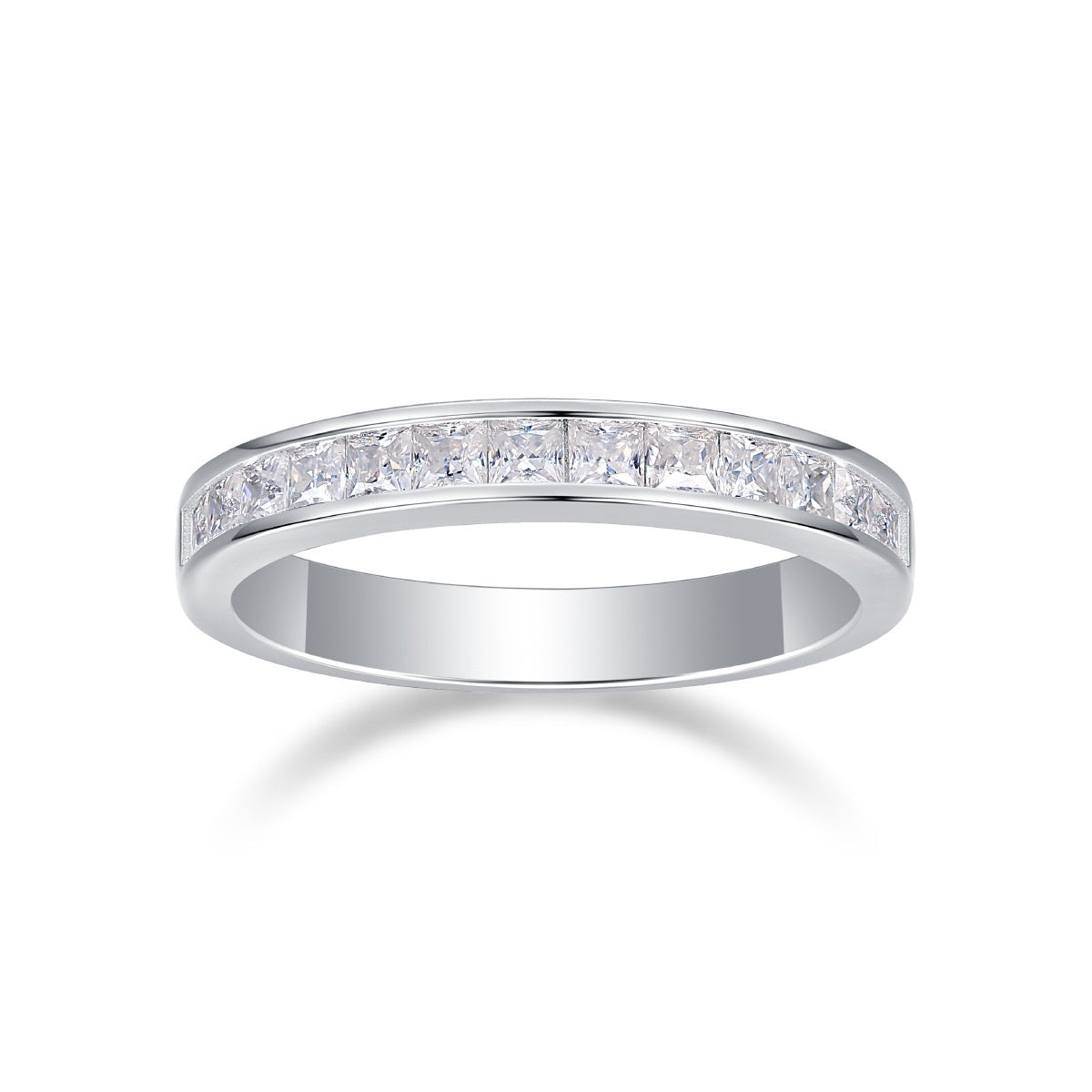 S925 Silver Moissanite Closed Ring LadyShow.Store