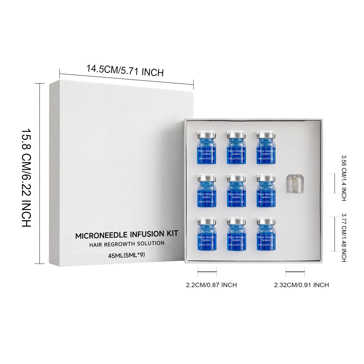 Scalp Serum Microneedle Kit 45ml-box Tri Light Beauty