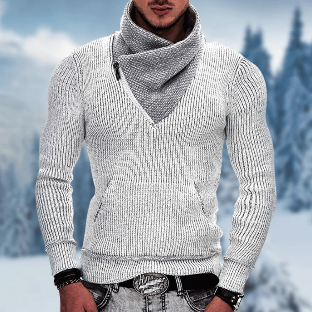 Fashion Pocket High Neck Slim Fit Sweater Knit Coat LadyShow.Store