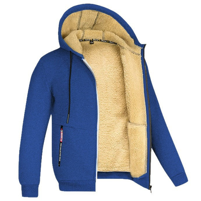 Lamb Fleece Thickened Sports Casual Thickened Hooded Jacket Best YouTube Store