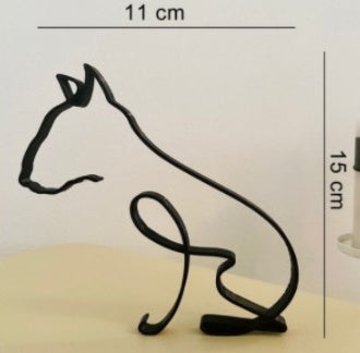 Simple Metal Dog Art Sculpture Decoration PearlNestDecor.com