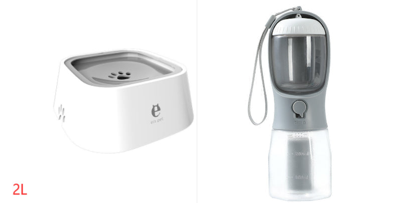 1.5L Cat Dog Water Bowl Carried Floating Bowl Anti-Overflow Slow Water Feeder Dispenser Pet Fountain ABS&PP Dog Supplies Pets Fashion