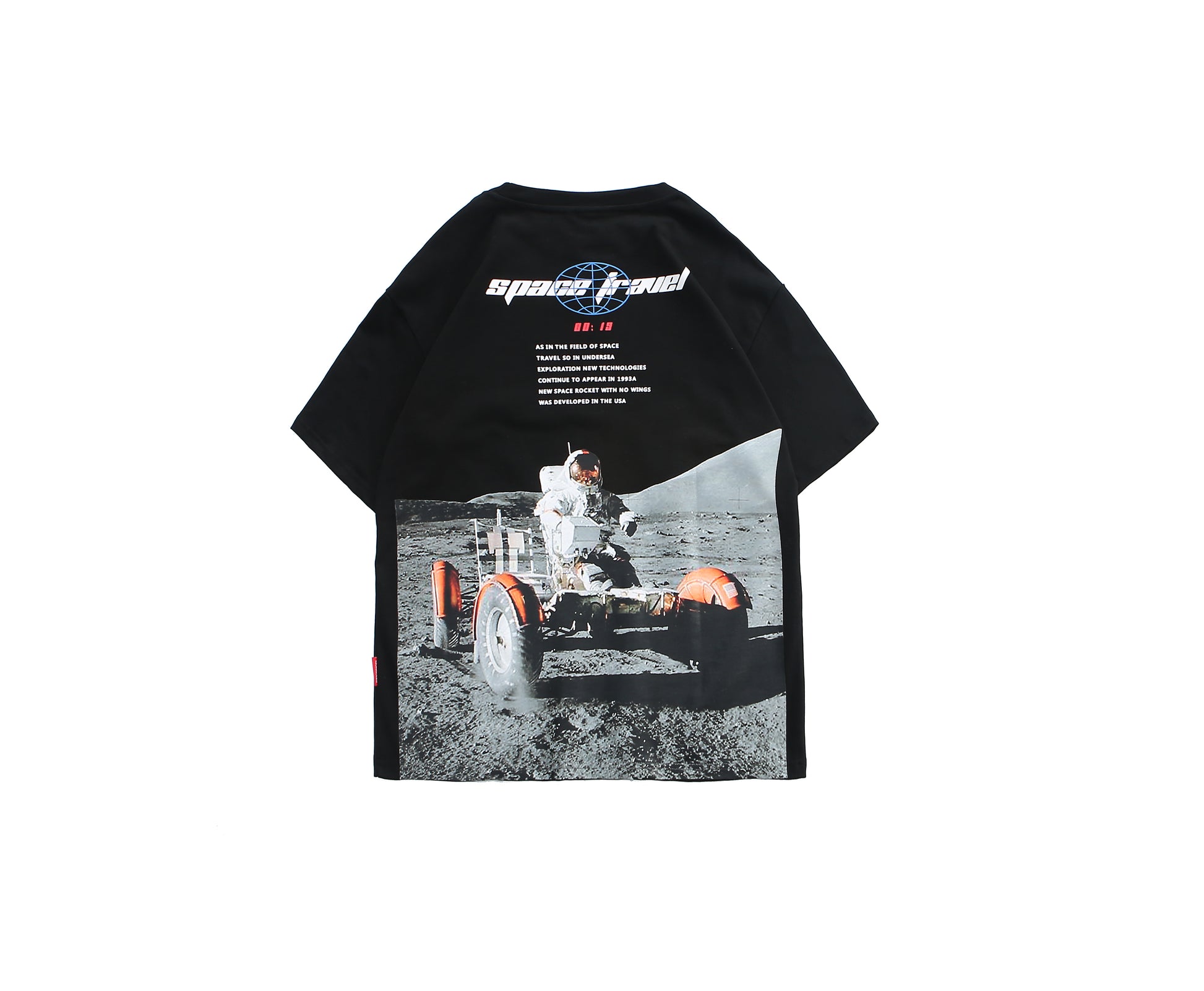 Trendy Summer Loose Fit Astronaut Print T-Shirt Pi-Mart