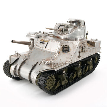EXBONZAI 1/16 2.4ghz RC Tank RTR Hand Made Simulation Full Metal W/light & Sound 360 Degree Turret Rotation Remote Control For American M3 RC Car Vehicles Model LuxuryLifeWay Online Store