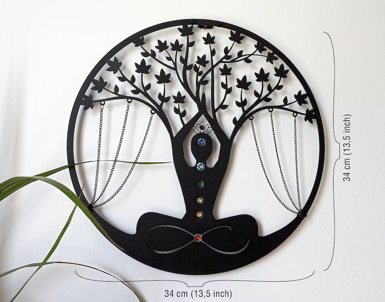 Art Decor Yoga Meditation Wall Hanging Craft PearlNestDecor.com