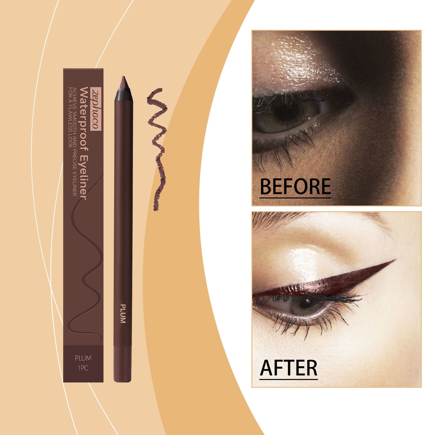Waterproof Eyeliner Plum Color