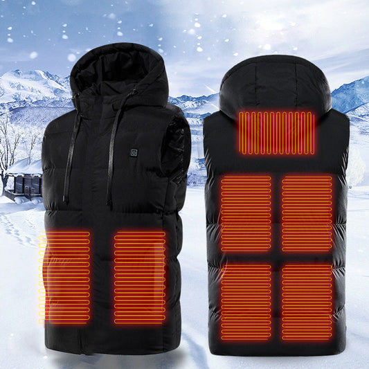 Winter Intelligent Heating Vest Hooded Heating Cotton Clothing Best YouTube Store