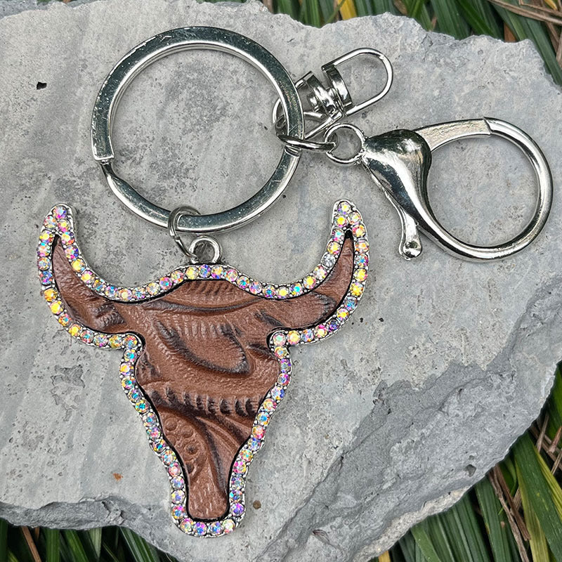 Retro Embossing Western Style Handbag Pendant Keychain LadyShow.Store