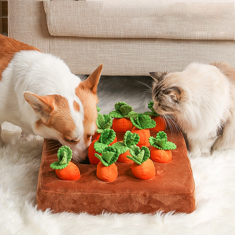 Pet Dog Toys Carrot Plush Toy Vegetable Chew Toy For Dogs Snuffle Mat For Dogs Cats Durable Chew Puppy Toy Dogs Accessories Pets Fashion
