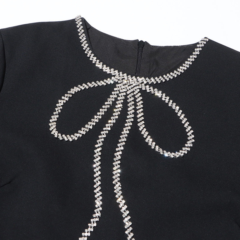 Bow Design Short Sleeve Dress Women NorixaFashion.com