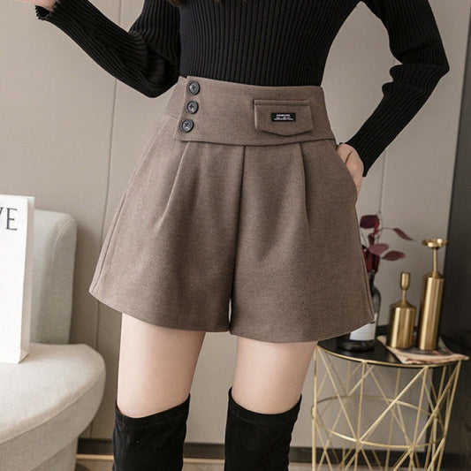 Women's Casual Thickened Wool Shorts LadyShow.Store