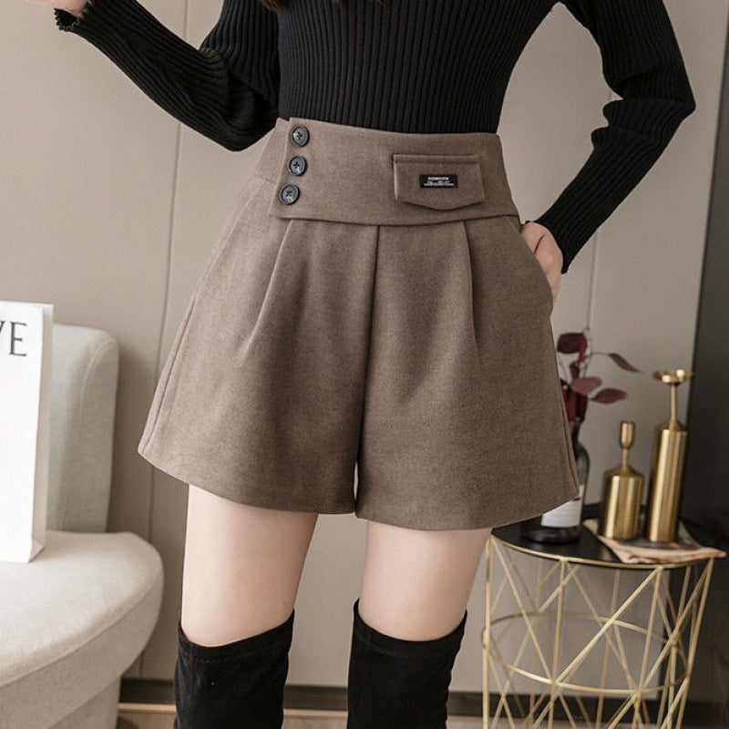 Women's Casual Thickened Wool Shorts LadyShow.Store