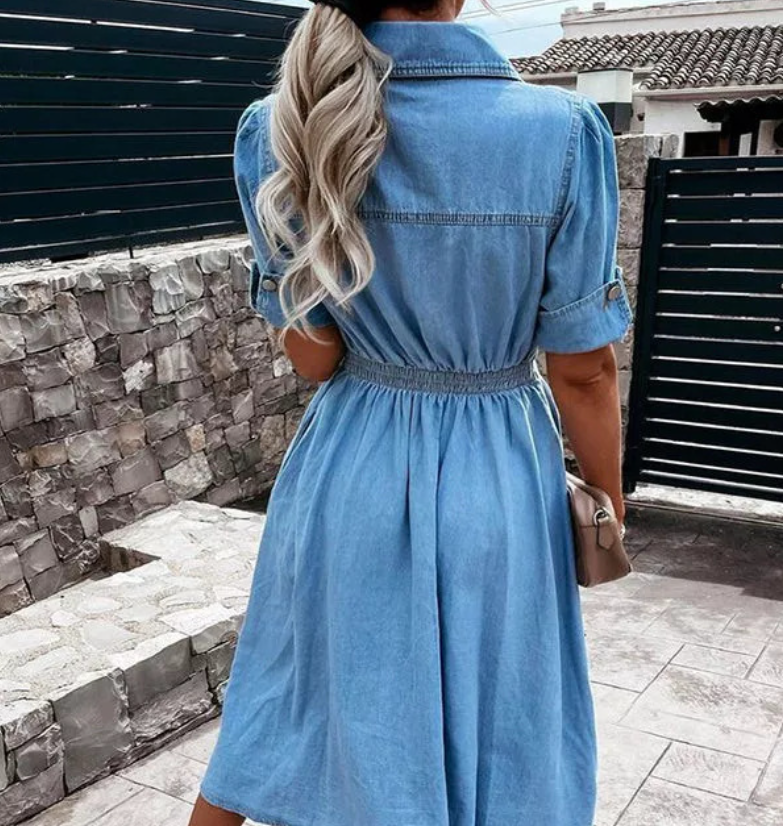 Casual Denim Dress for Women Pi-Mart
