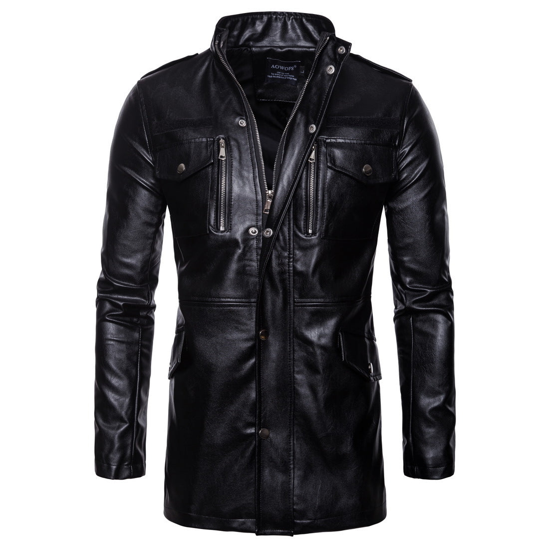 Men's Fashion Long Jacket with Four Pockets (B036) Pi-Mart