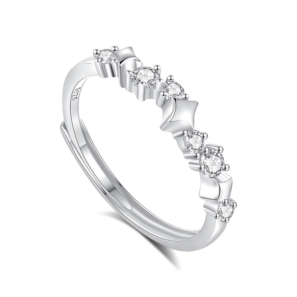 S925 Silver Adjustable Ring For Couples LadyShow.Store