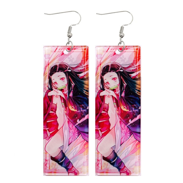 Acrylic Tanjiro Earrings Pi-Mart